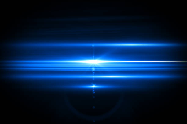 istock Lens Flare on Black Background 1254950674