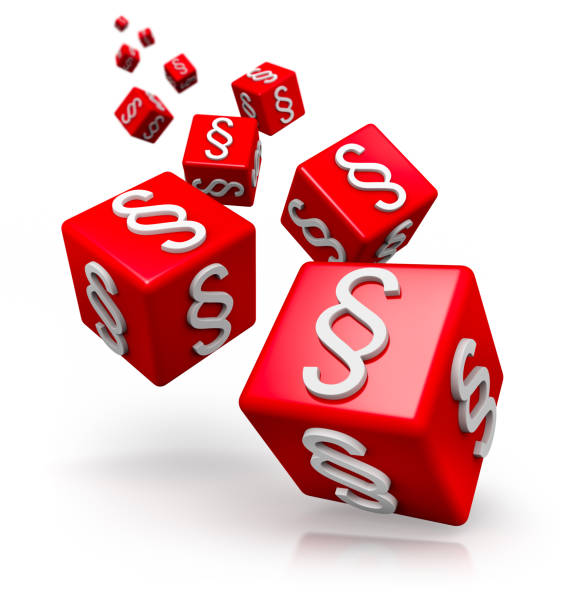 istock Red Paragraph Symbol Dice - Justice Concept 1254951337