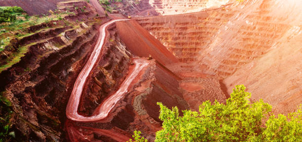 istock Trucks at open-cast mine in Kryvyi Rih, Ukraine 1254954802