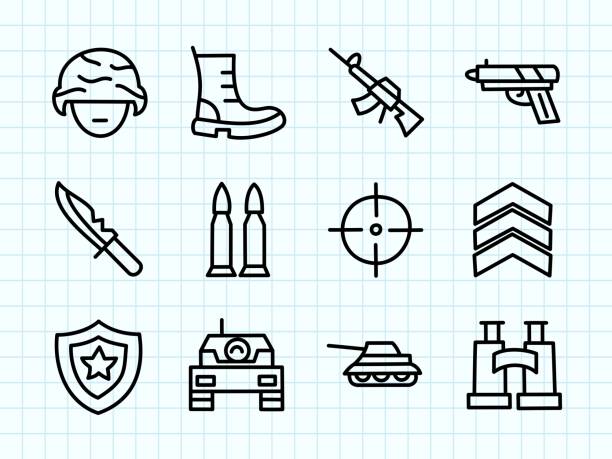 illustrations, cliparts, dessins animés et icônes de dessin de doodle de soldat - fish tank