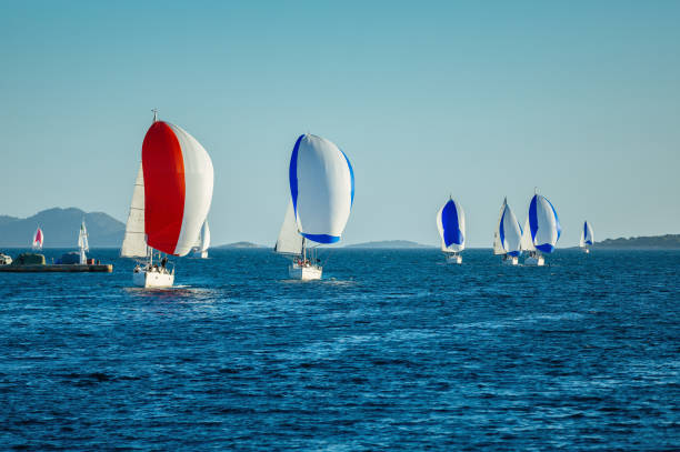 istock Sailboats on regatta 1254957180
