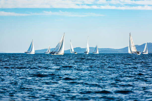 istock Sailboats on regatta 1254957205