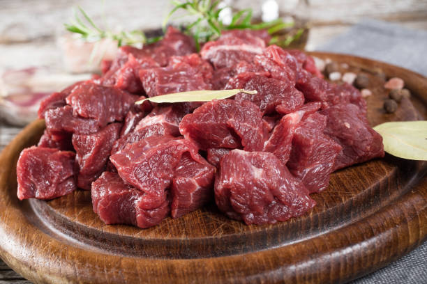 istock Beef stew prepared on a chopping board. 1254958774