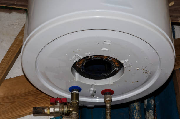 istock Home water heater incident. 1254962622