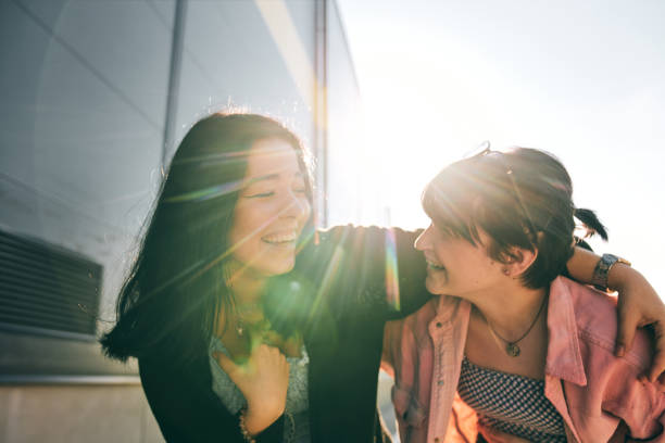 istock Confident and charming young women enjoying summer day together 1254964175