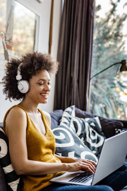 istock A woman is working from home on a laptop 1254964550