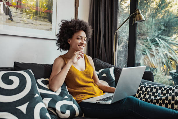 istock A woman is working from home on a laptop 1254964611