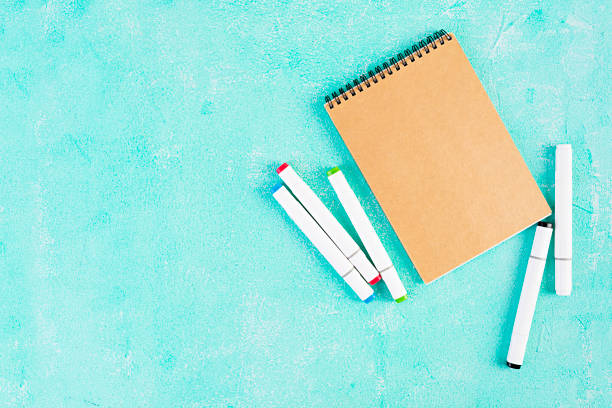 istock Concept back to school. Different supplies for sketch. School accessories. 1254964788