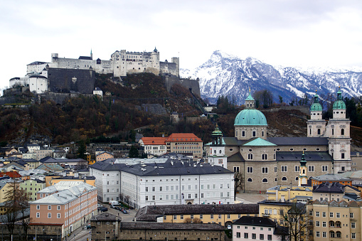 02/20/2020 - Salzburg, Austria
The Fortress Hohensalzburg was built in the 11th century. It is one of the main landmarks in the Old Town of Salzburg.