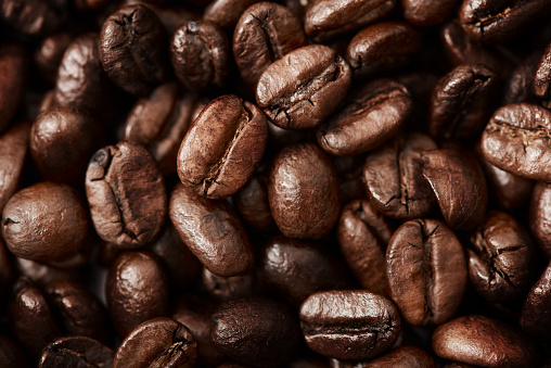 Closeup shot of coffee beans