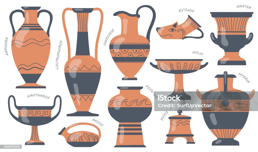 Ilustración de Set De Jarras De Cerámica Griega y más Vectores Libres de Derechos de Estilo Clásico Griego - Estilo Clásico Griego, Grecia - Europa del sur, Jarrón - iStock Ilustración de Set De Jarras De Cerámica Griega y más Vectores Libres de Derechos de Estilo Clásico Griego - Estilo Clásico Griego, Grecia - Europa del sur, Jarrón - iStock