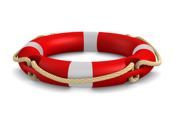 istock life ring on white background. Isolated 3d illustration 1254978198