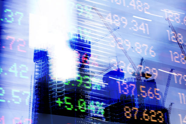 istock Investment and Construction. High buildings and cranes. 1254982890