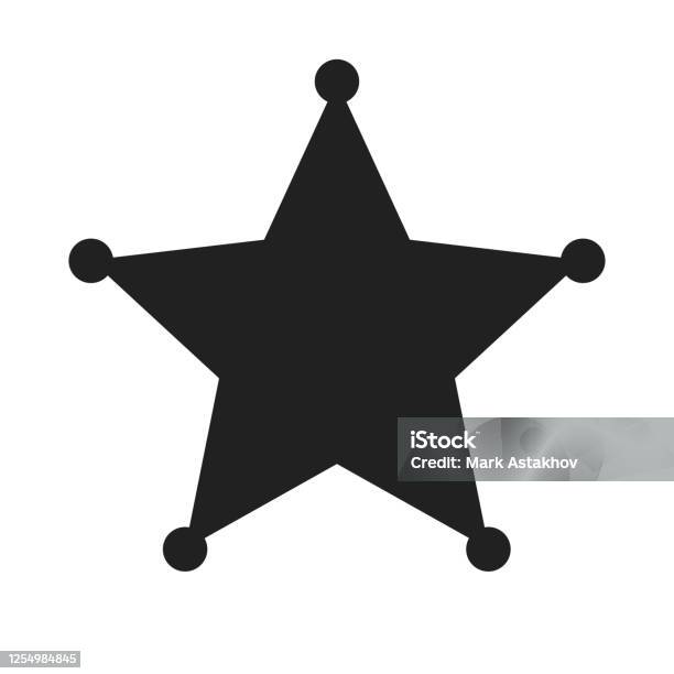 Sheriff Star Icon Sheriff Symbol On White Background Stock Illustration - Download Image Now
