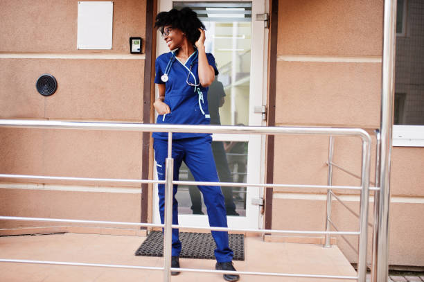 istock African american female paramedic 1254987784