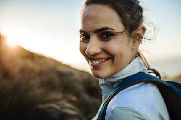 istock Smiling female hiker 1254987995