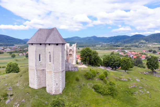 istock Fort Sokolac in Brinje Village 1254988050