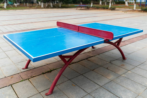 istock Ping pong table in outdoor park 1254996272