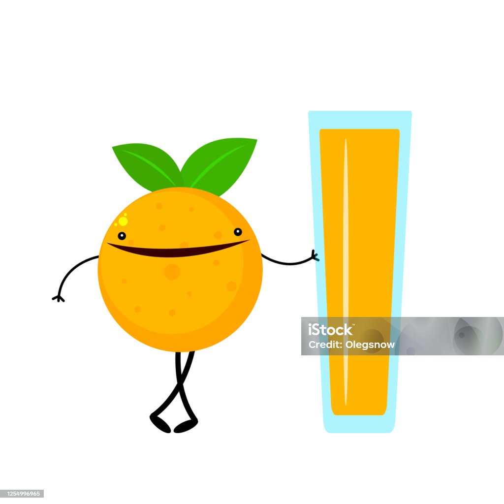 Ilustración de Carácter De Dibujos Animados Naranja Con Patrones Redondos De Manchas Y Pequeños Ojos Negros Posando Cerca De Un Vaso Con Jugo Fresco y más Vectores Libres de Derechos de Alegría - Ilustración de Carácter De Dibujos Animados Naranja Con Patrones Redondos De Manchas Y Pequeños Ojos Negros Posando Cerca De Un Vaso Con Jugo Fresco y más Vectores Libres de Derechos de Alegría -