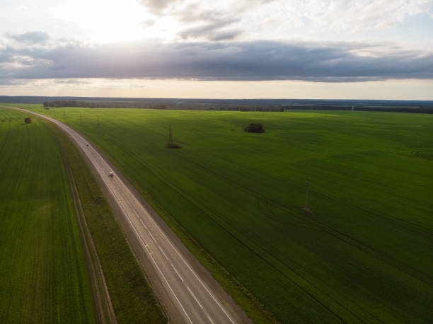 istock Top view of the road 1254999712