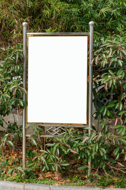 istock Blank sign board in the park 1255002582