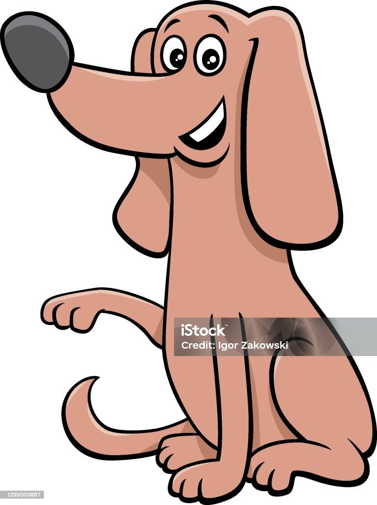 Ilustración de Personaje Animal Perro De Dibujos Animados Dando Pata y más  Vectores Libres de Derechos de Alegre - iStock