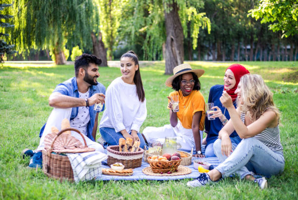 istock Best friends are on picnic in the park. 1255005126