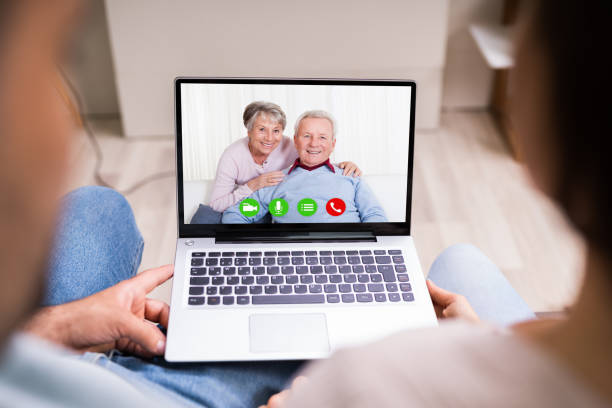 istock Couple In Video Conference Chat 1255007611