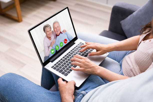istock Couple In Video Conference Chat 1255007631