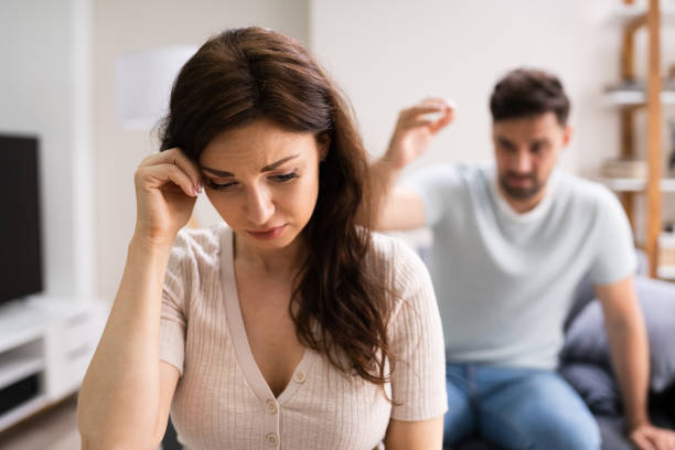 istock Unhappy Stressed Couple Family Arguing 1255007652