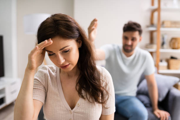 istock Unhappy Stressed Couple Family Arguing 1255007660