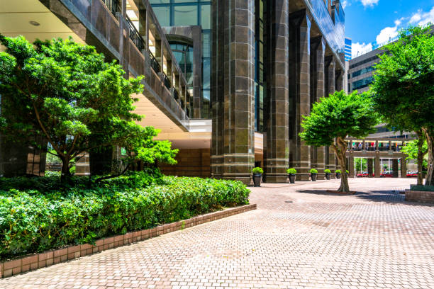 istock Office park in downtown, Hong Kong 1255009119