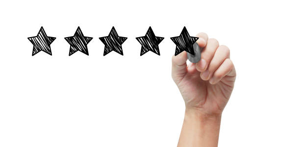 istock Blurred background rating with hand drawn stars 1255010740
