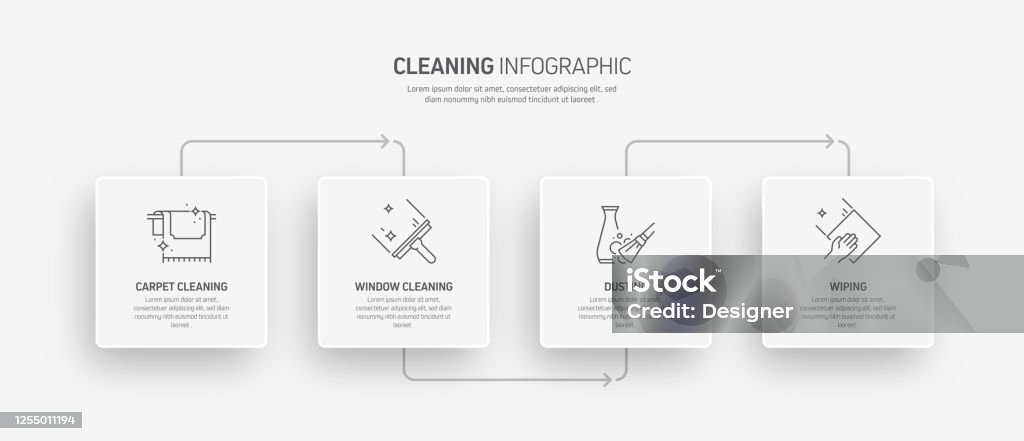 Cleaning Related Process Infographic Template Process Timeline Chart ...