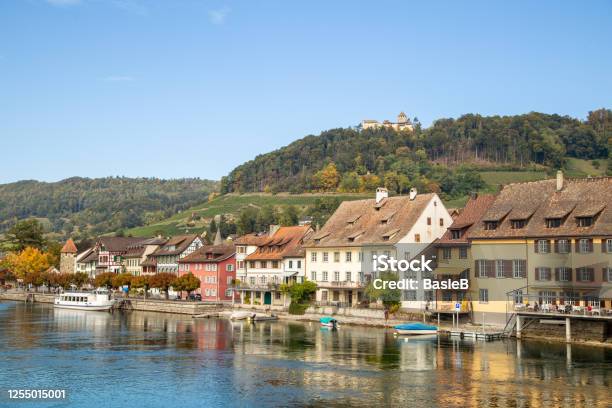 Stein Am Rhein With Hohenklingen Castle In The Background Stock Photo - Download Image Now