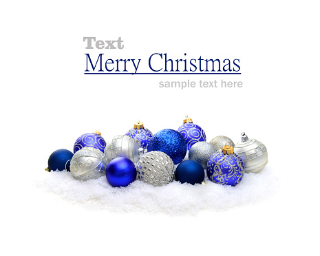 Red baubles for Christmas tree decoration with clipping path