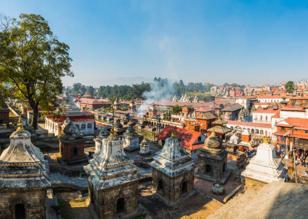 istock Kathmandu ancient shrines overlooking Bagmati river ghats Pashupatinath temple Nepal 1255018044
