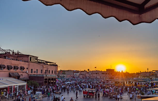 istock Yamaa el Fna Square at sunset 1255018411