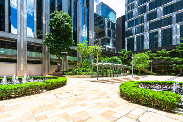 istock Office park in downtown, Hong Kong 1255020660