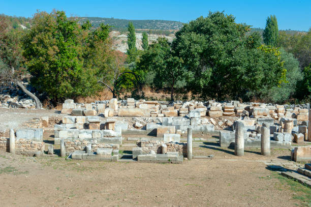 istock Ancient stones and columns in Stratonikeia 1255026245