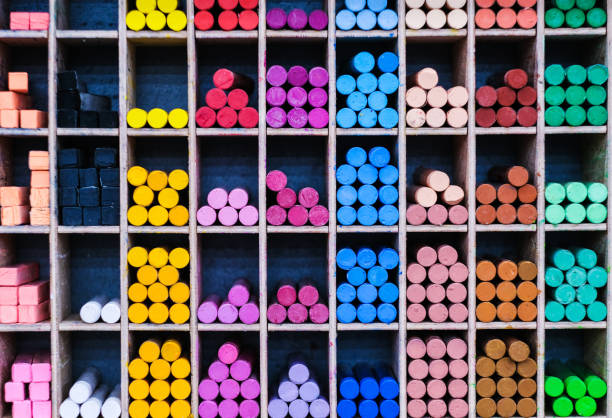 istock Sets of markers at shelf 1255026432