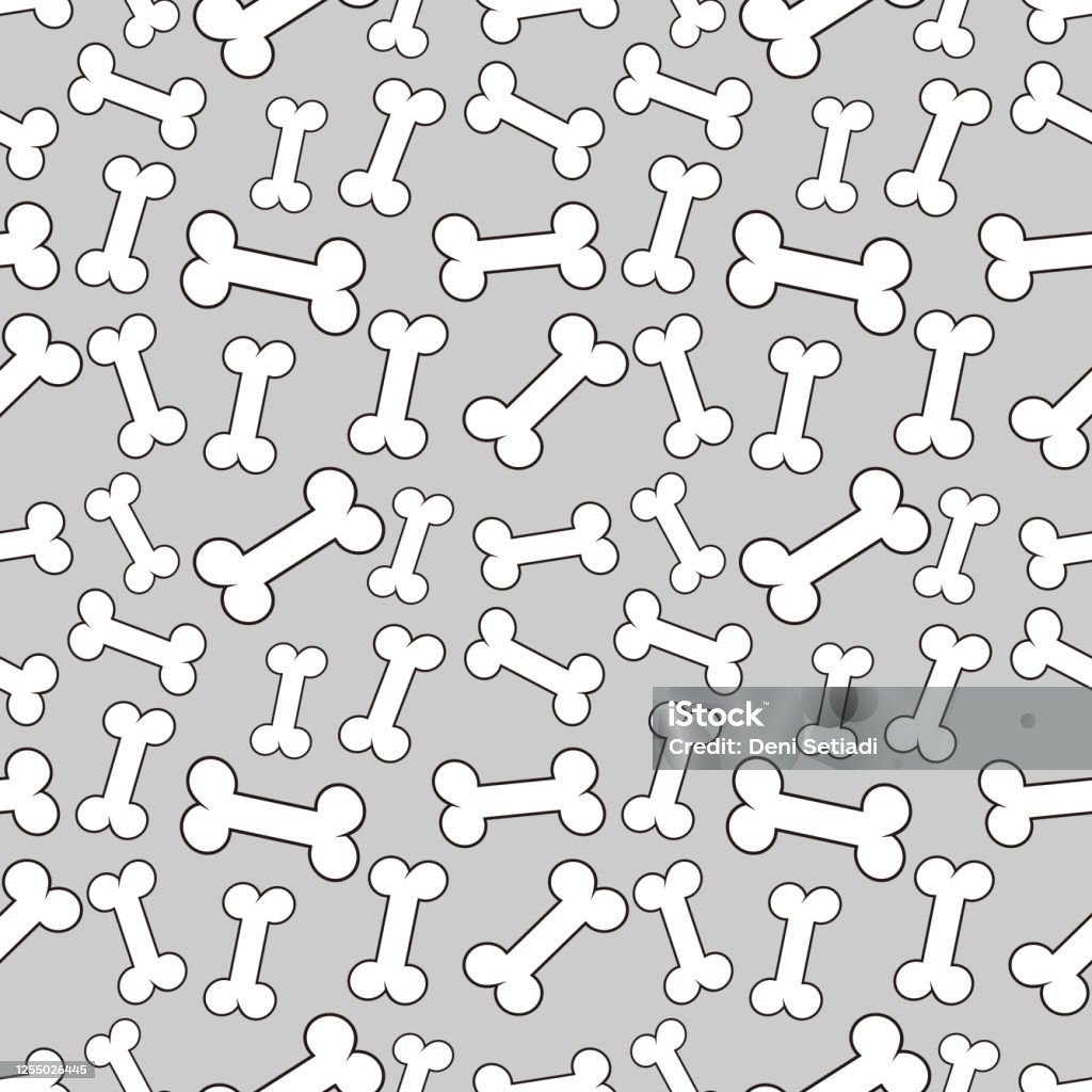 Vector Bone Patterns Bone Seamless Pattern Vector Stock Illustration - Download Image Now ...