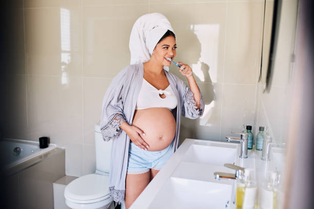 istock Freshening up for my last prenatal appointment 1255029718