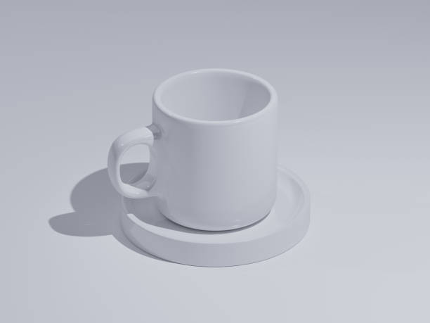 istock 3d render coffee mug tea or ceramic cup hot drink cup blank with isolated background for label mockup. 1255030823