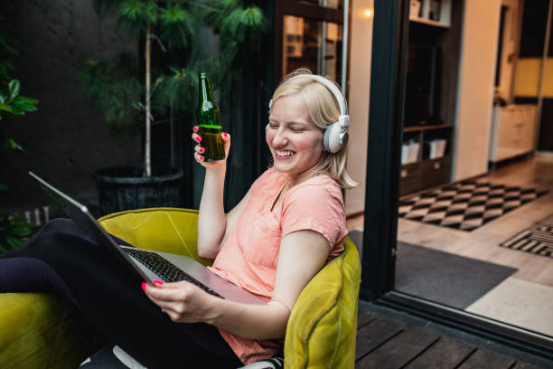 istock Socializing at home via video call 1255033851