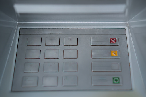ATM pad touching screen