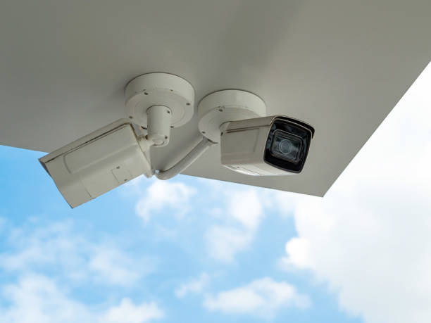 istock CCTV is installed under the building balcony. 1255035622
