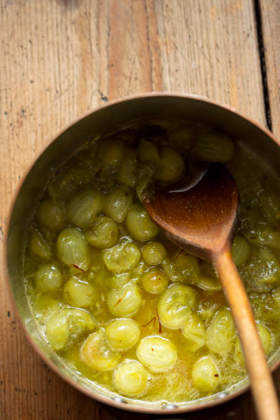 istock Boiling gooseberry with safron and honey 1255036128