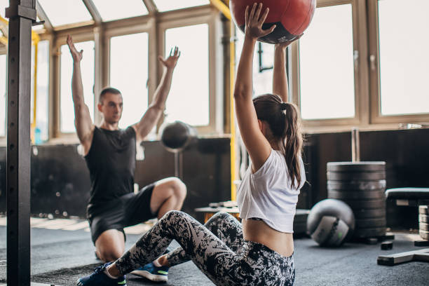 Personal training in the gym