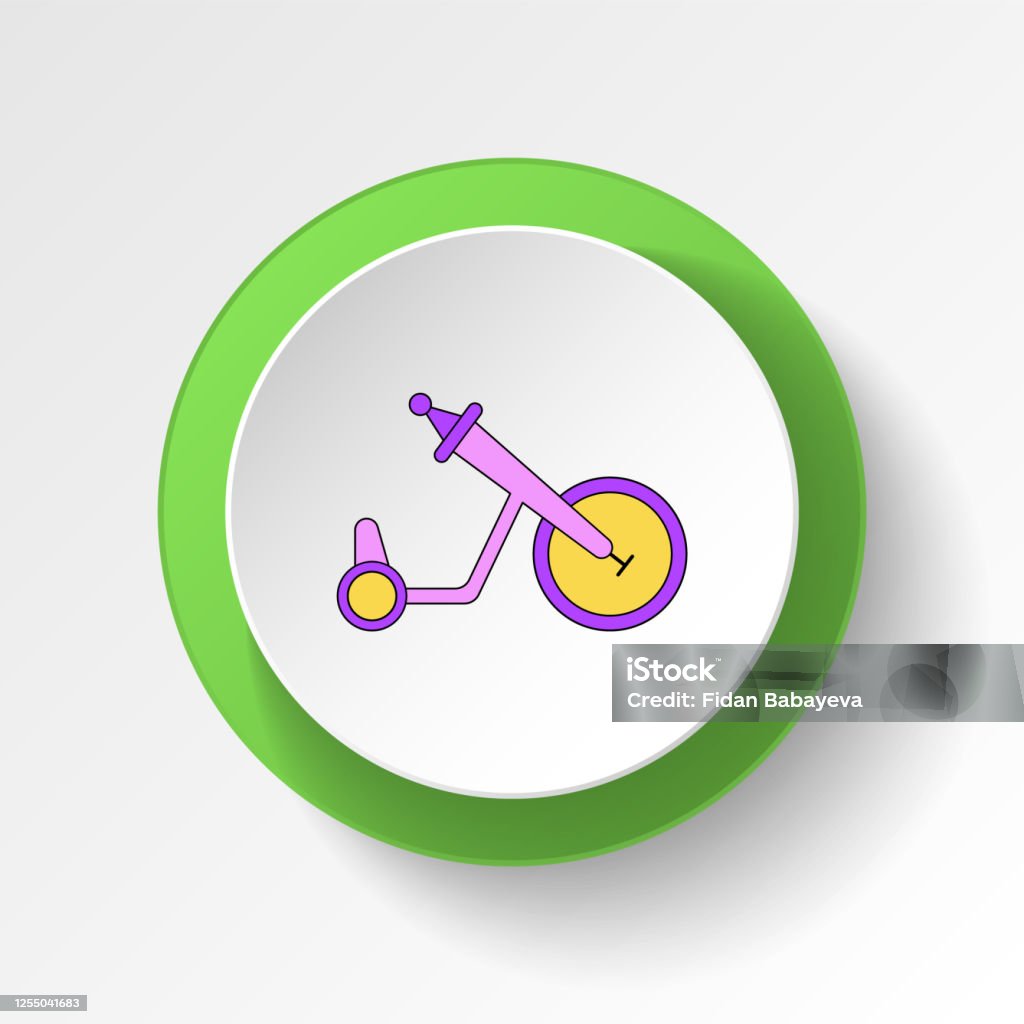 Cartoon Bike Toy Colored Button Icon Signs And Symbols Can Be Used For Web  Logo Mobile App Ui Ux Stock Illustration - Download Image Now - iStock